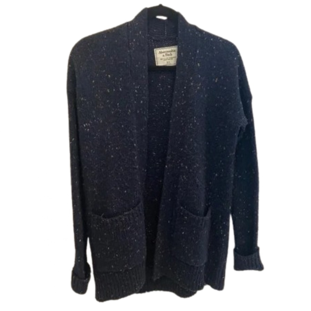 Abercrombie & Fitch navy blue speckled cardigan. XS